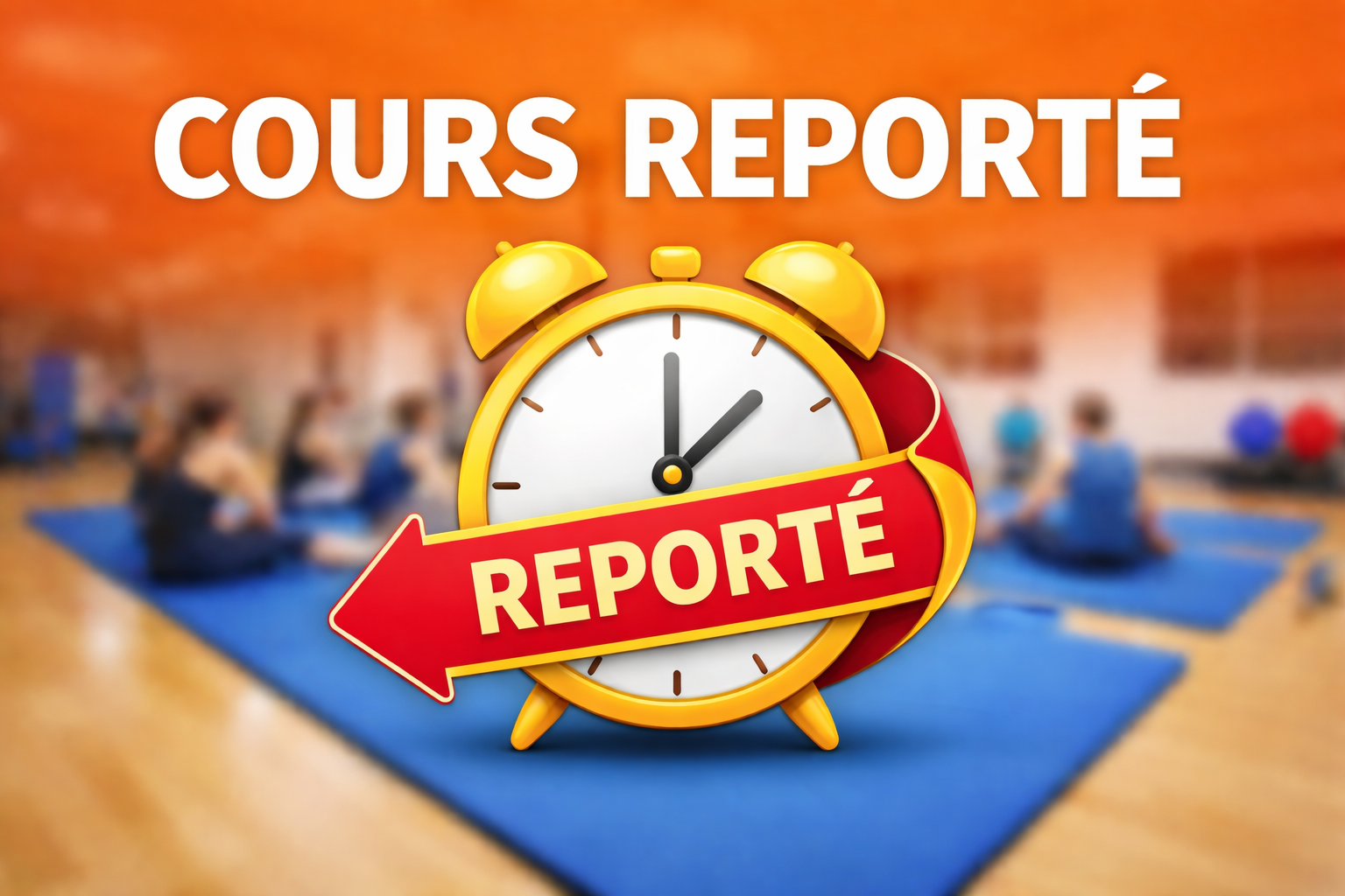 CHANGEMENT D’HORAIRE – Mercredi 06/03 – Taïso Énergie